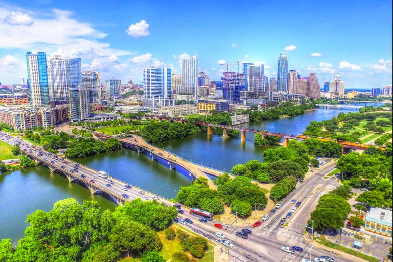 Aerial view of Austin