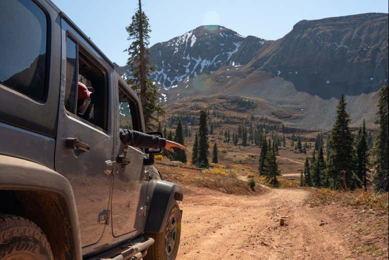 El 4x4 viajando por el cañón de La Plata