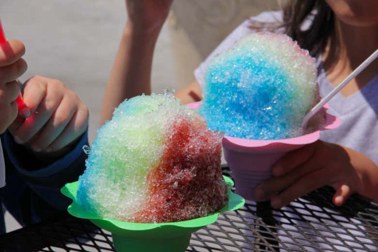 Taste the delicious snow cones