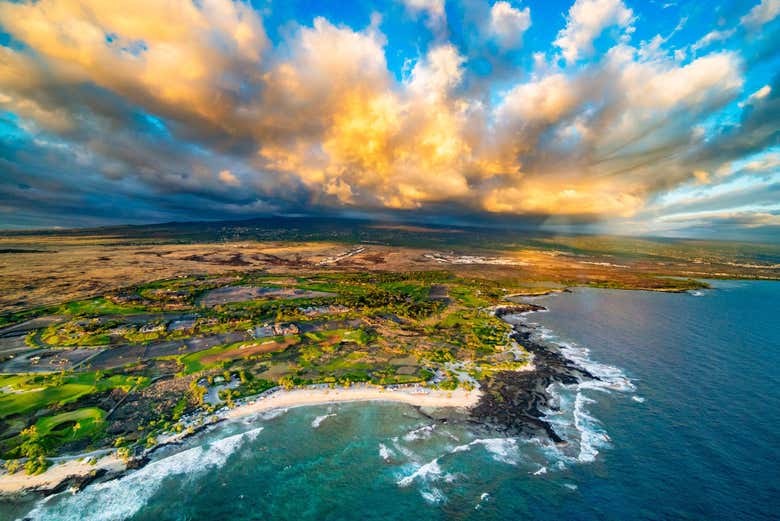 Admire Hawaii's natural beauty from above