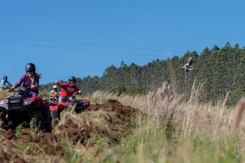 Durante a rota de quadriciclo