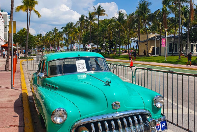 Um carro clássico em Miami