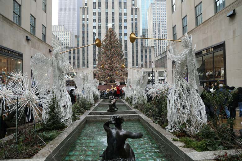 Visit the Rockefeller Center's decorations