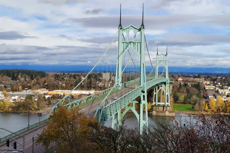 Uma das muitas pontes de Portland