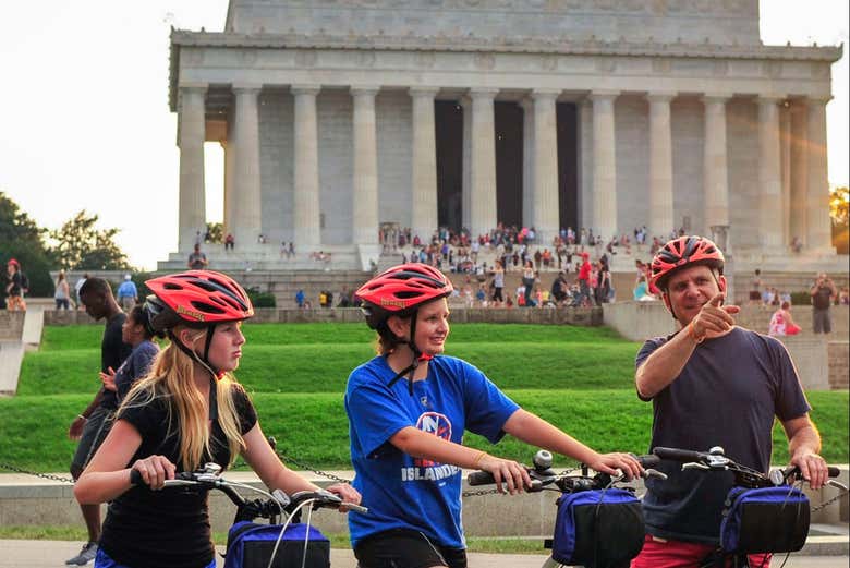 Desfrutando de Washington de bicicleta