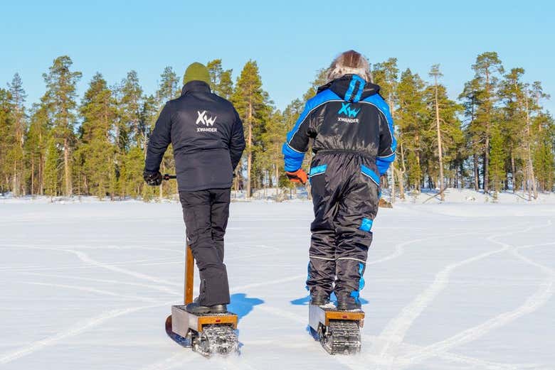 Enjoy a snow scooter ride