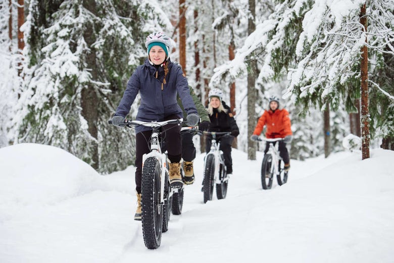 Pyhä-Luosto National Park Bike Tour, Biking In The Winter