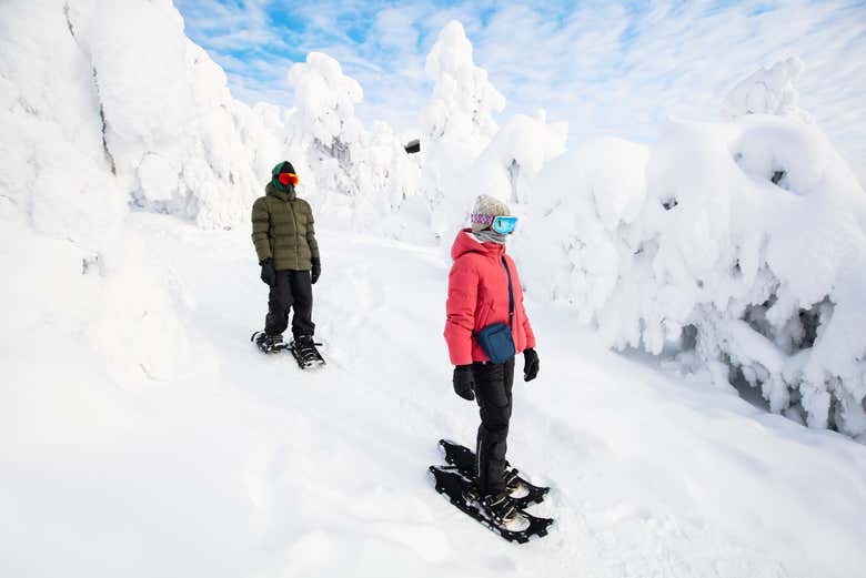 Profitez de la balade en raquettes à neige