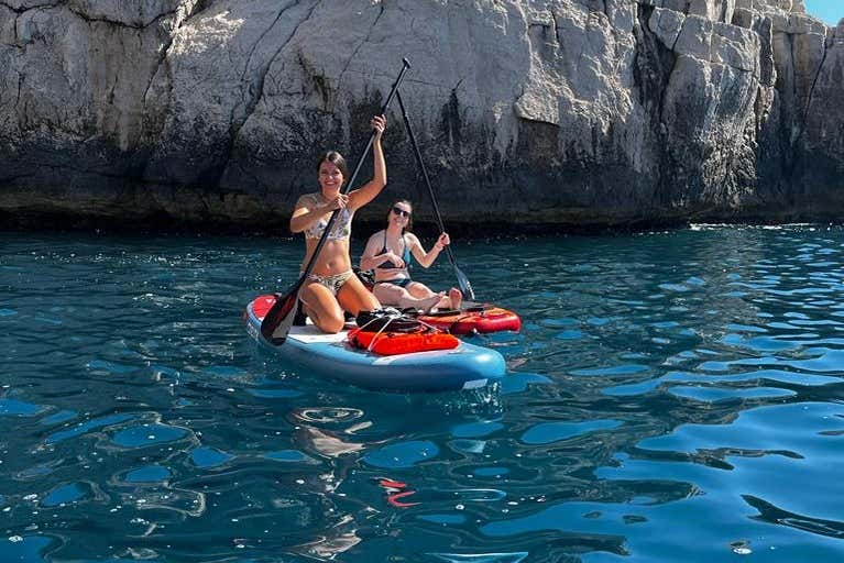 Desfrutando do tour de paddle surf