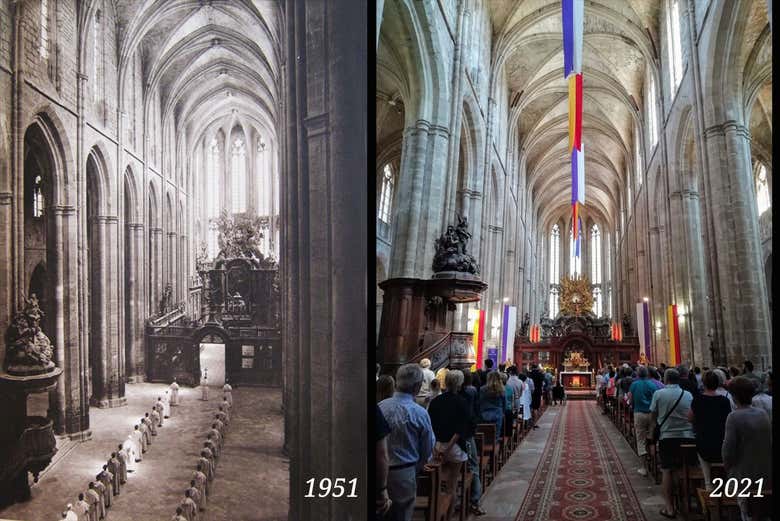 Comparaison de l'intérieur de la Basilique