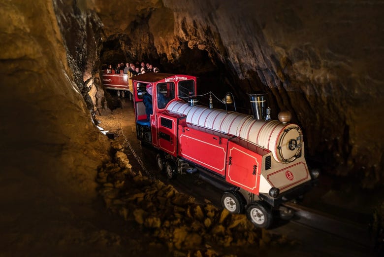 Recorreremos las cuevas en tren turístico