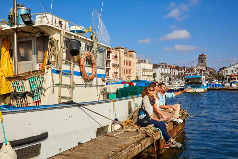 Contemplando el puerto de San Juan de Luz