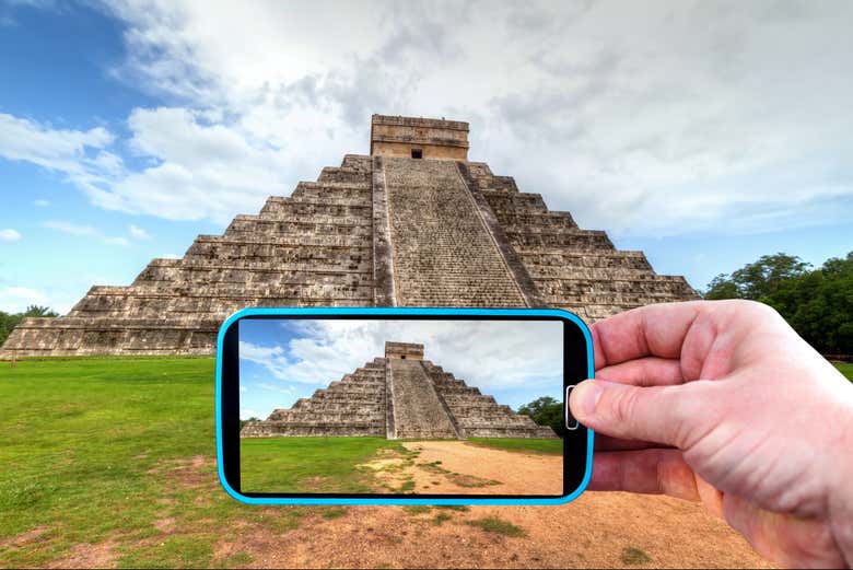 Podréis compartir fotos desde el yacimiento de Chichén Itzá