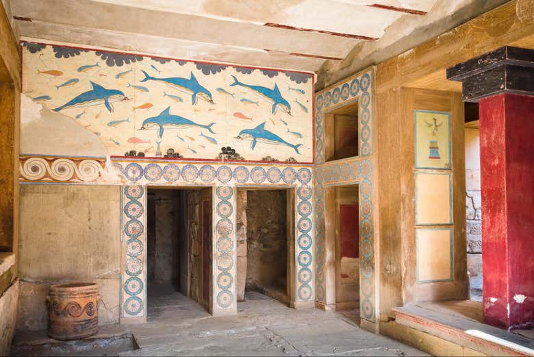 Fresco de delfines