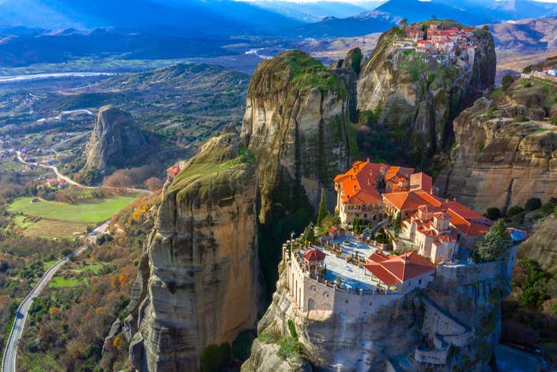 Panoramic view of Meteora