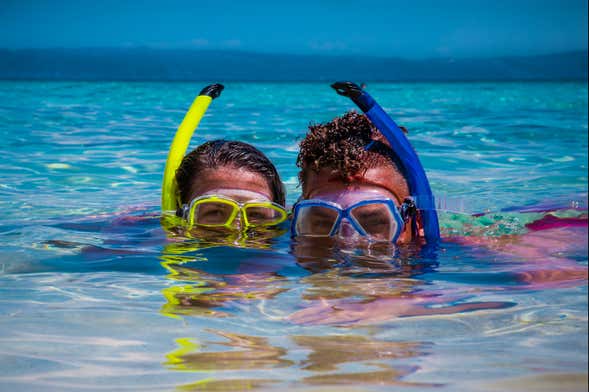 Snorkeling in Schinias Bay