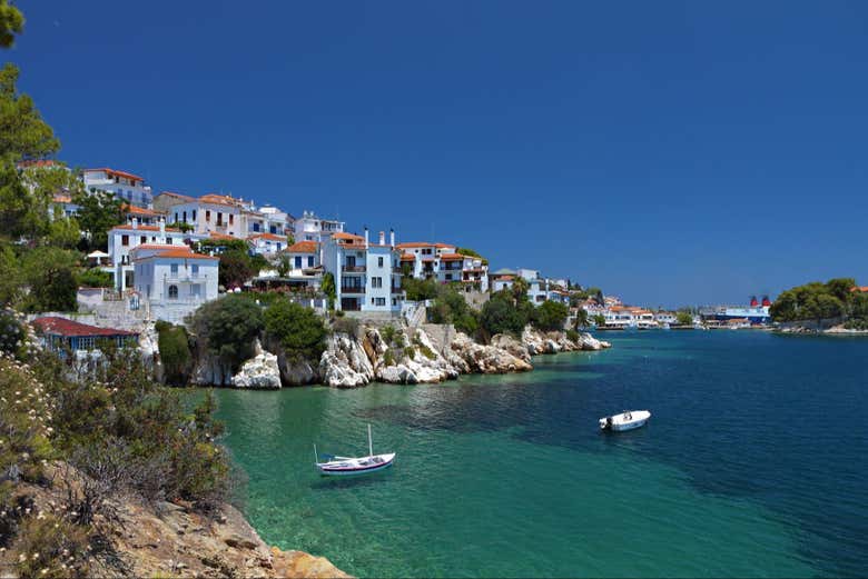 Panorámica de la isla Scíathos