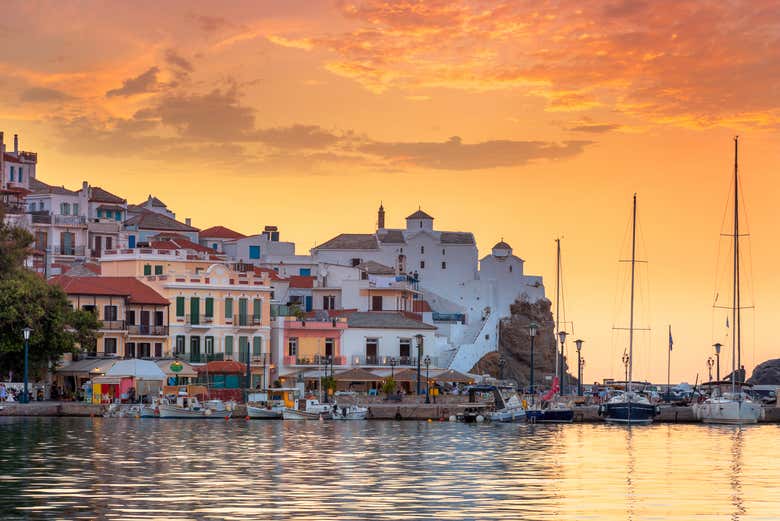 Sunset over Skopelos