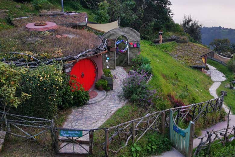 Una de las casitas del Hobbit