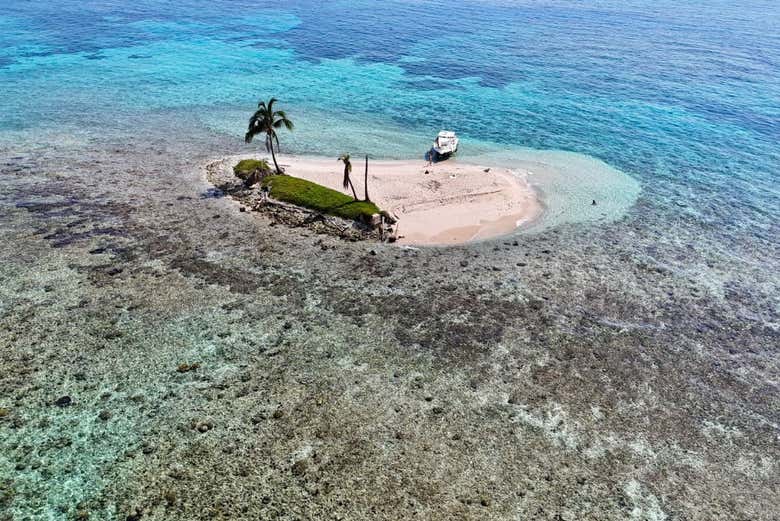 Vista aérea de Cayos Cochinos