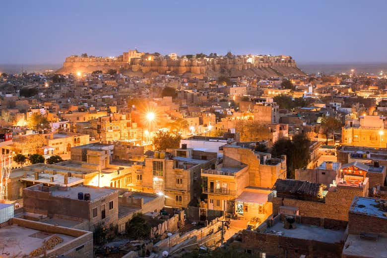 The Golden City of Jaisalmer at night