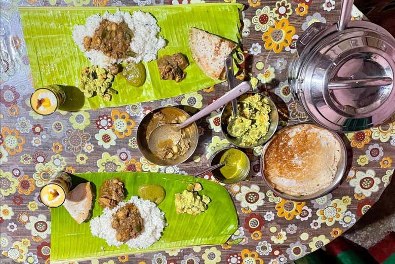 La comida servida para ser degustada