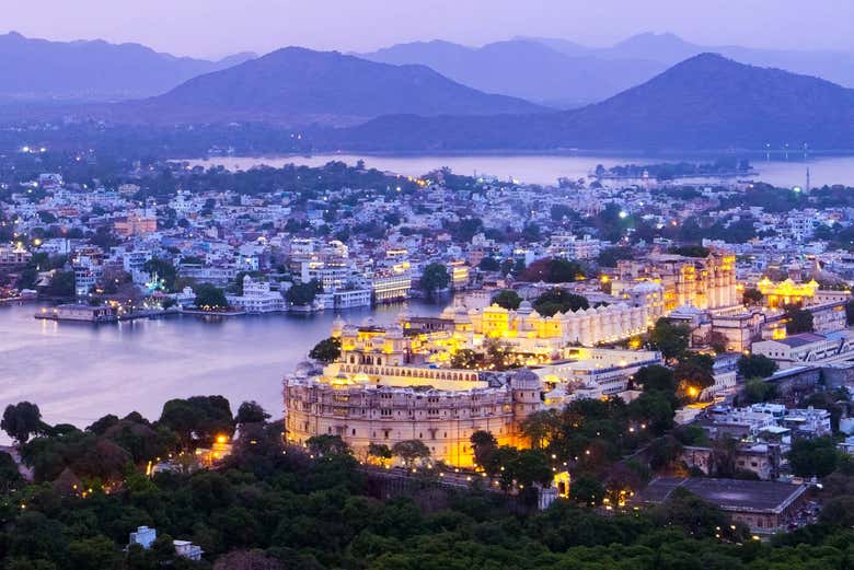 Coucher de soleil à Udaipur