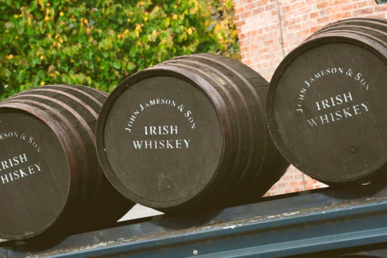 Irish whiskey barrels