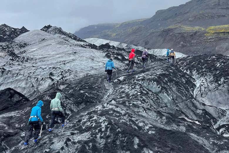 Senderismo sobre el glaciar