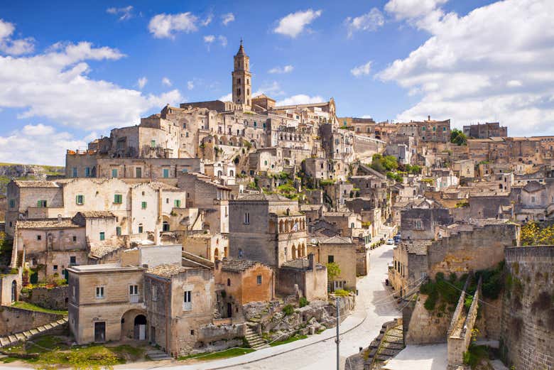 A antiga cidade de Matera, na Basilicata