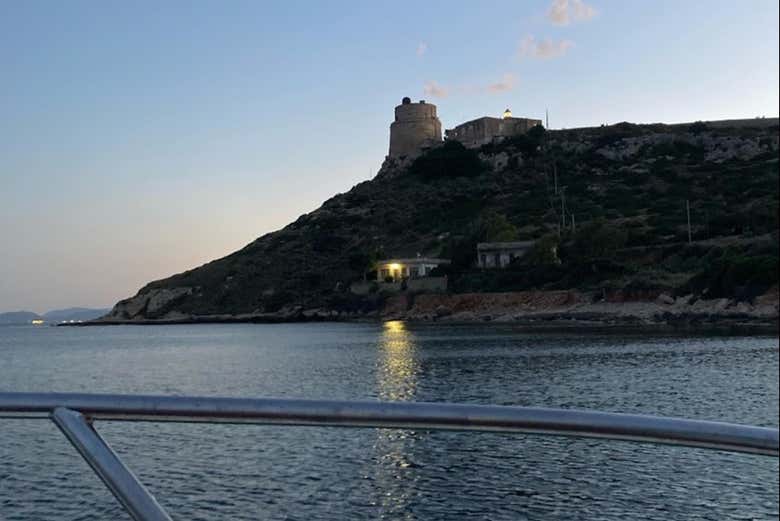 See Cagliari at sunset