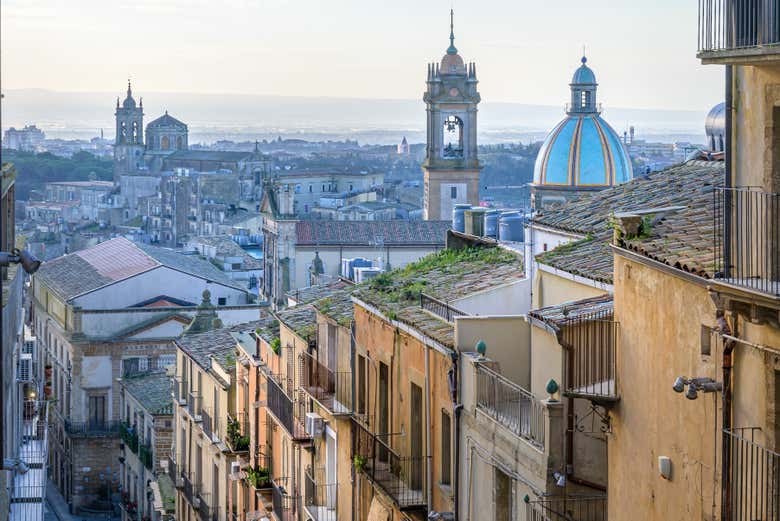 View of Caltagirone from the Steps of Santa Maria del Monte