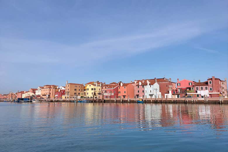 Observando Pellestrina desde la laguna