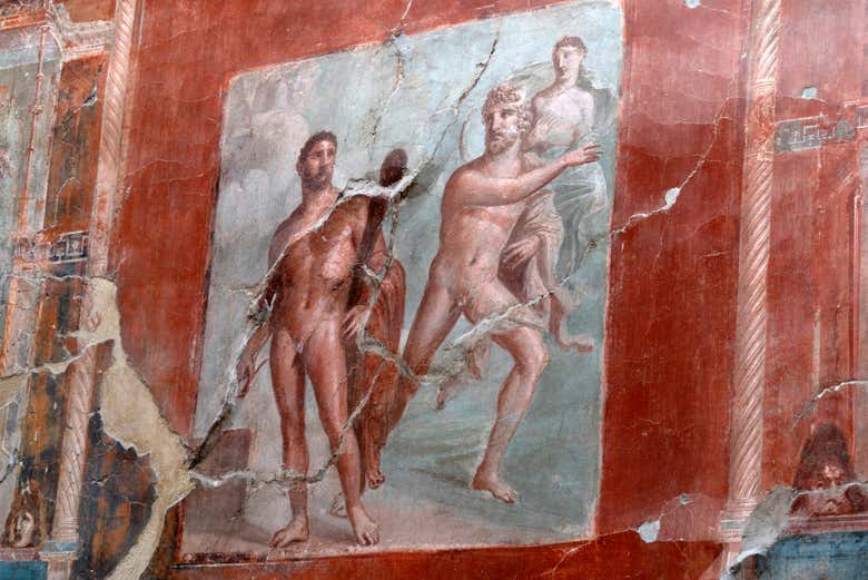 Ancient frescoes at Herculaneum