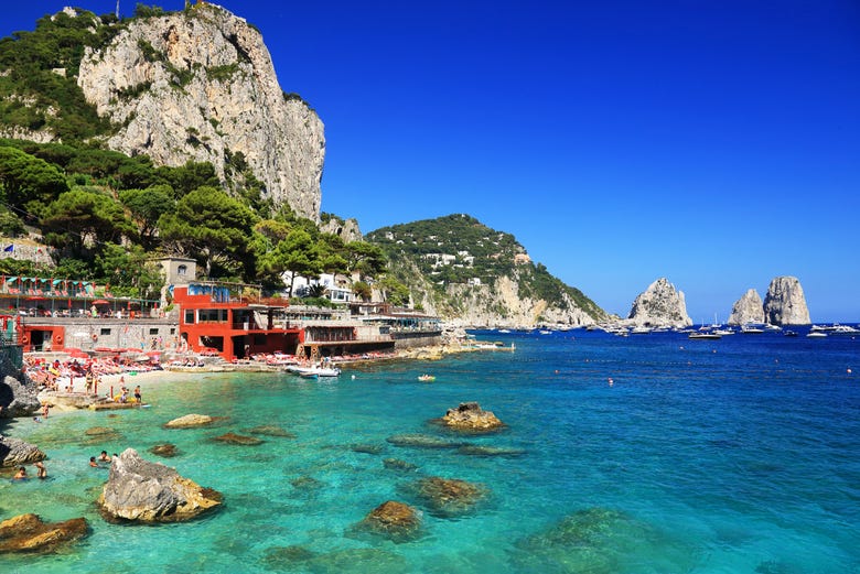 Marina Piccola, on the island of Capri