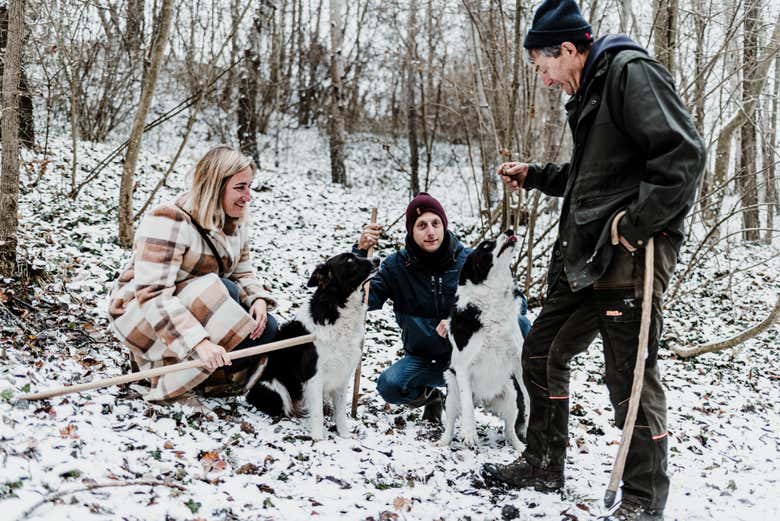 Durante la caccia al tartufo