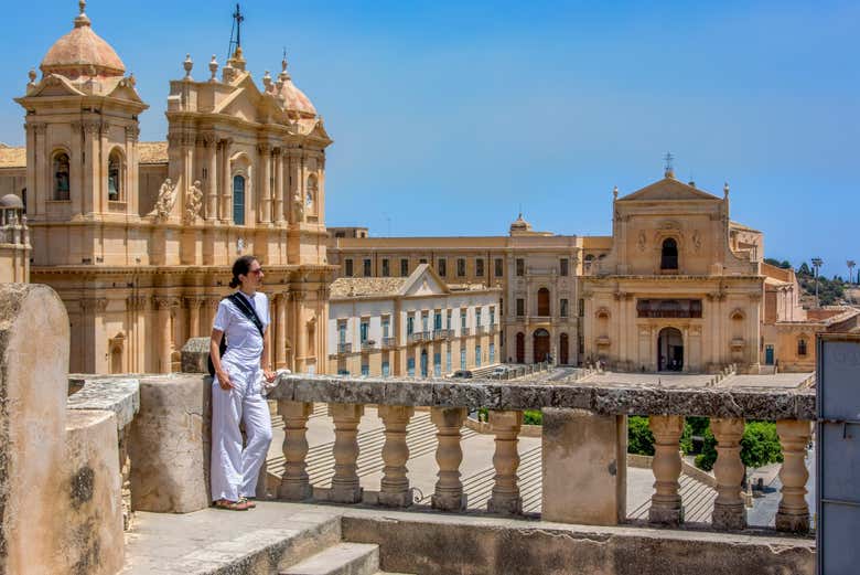 Visitando el centro histórico de Noto