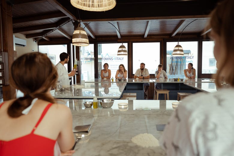 Début de l'atelier pizza et glace