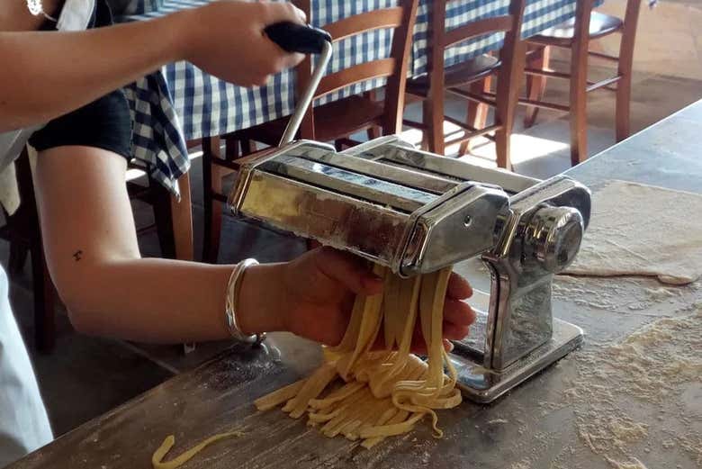 Preparando la pasta fresca