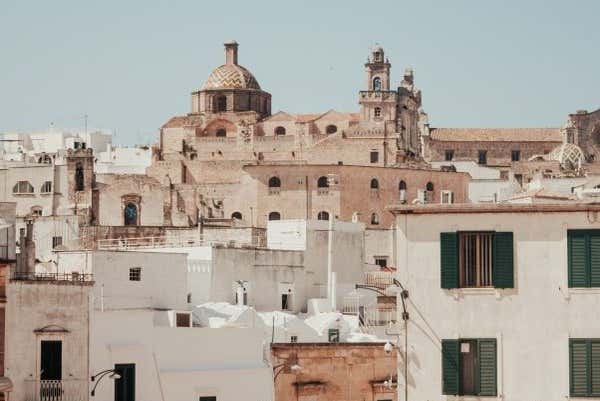 Panoramic view of Polignano a Mare