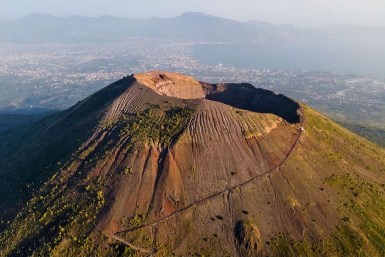 Aerial view of Vesuvius