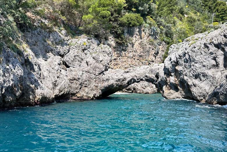 Rock formations on the coastline