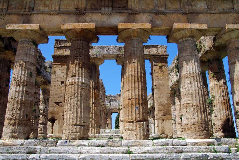 Doric columns in the temples of Paestum