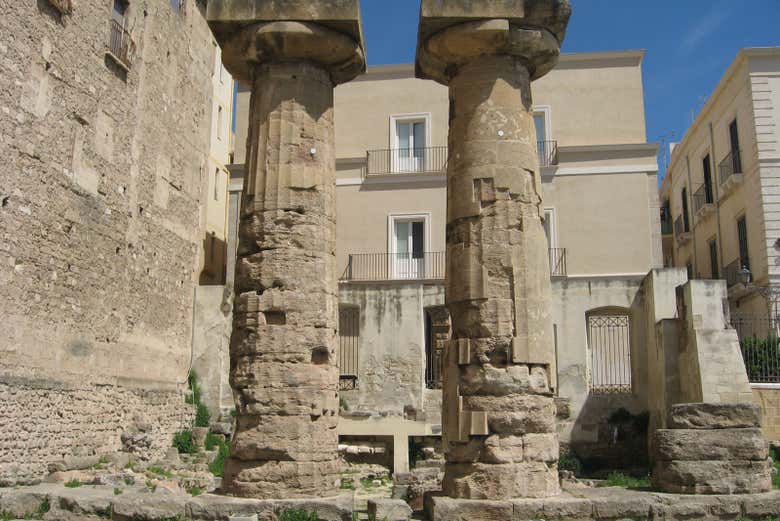 Doric columns of the Temple of Poseidon