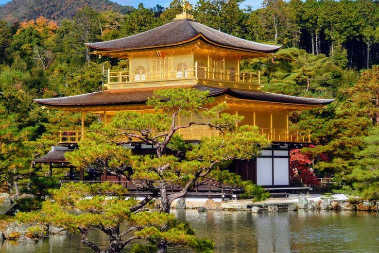 El famoso Pabellón Dorado o Kinkaku-ji