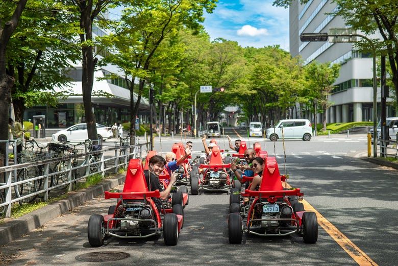 Zoom around the city in a go-kart!
