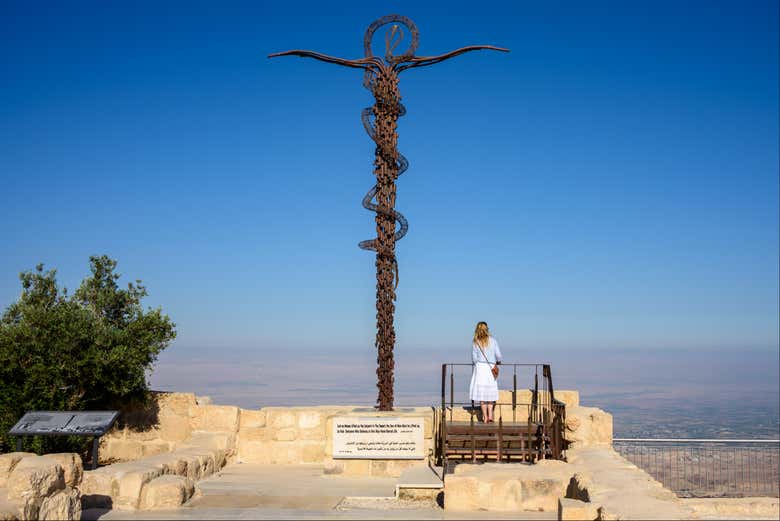 Disfrutando de las vistas desde el monte Nebo