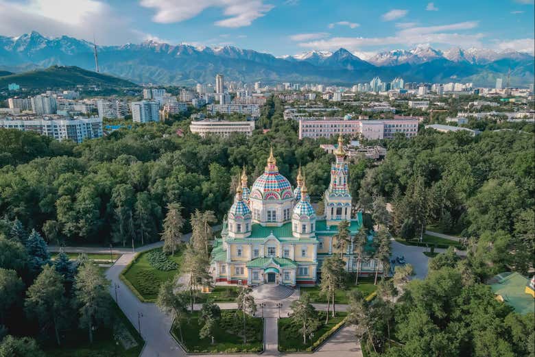 Stroll through Panfilov Park and visit the Zenkov Cathedral!