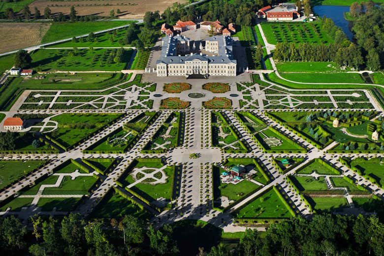 Aerial view of Rundāle Palace