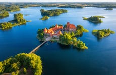 Aircraft Flight Over Trakai